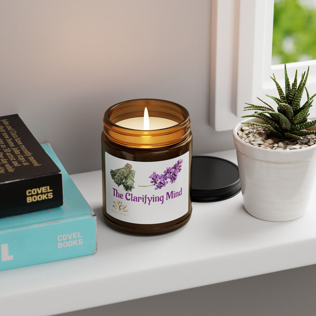The Clarifying Mind Soy Candle — Amber Jar Aromatherapy Candle