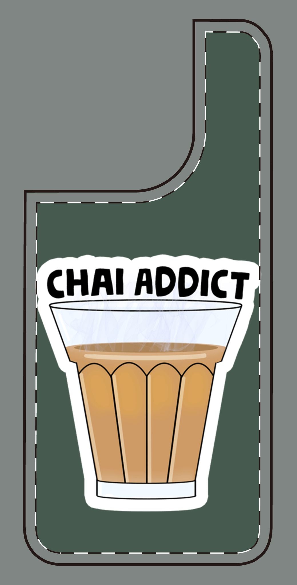 Chai Addict Phone Case — Colorful Tea Glass Design