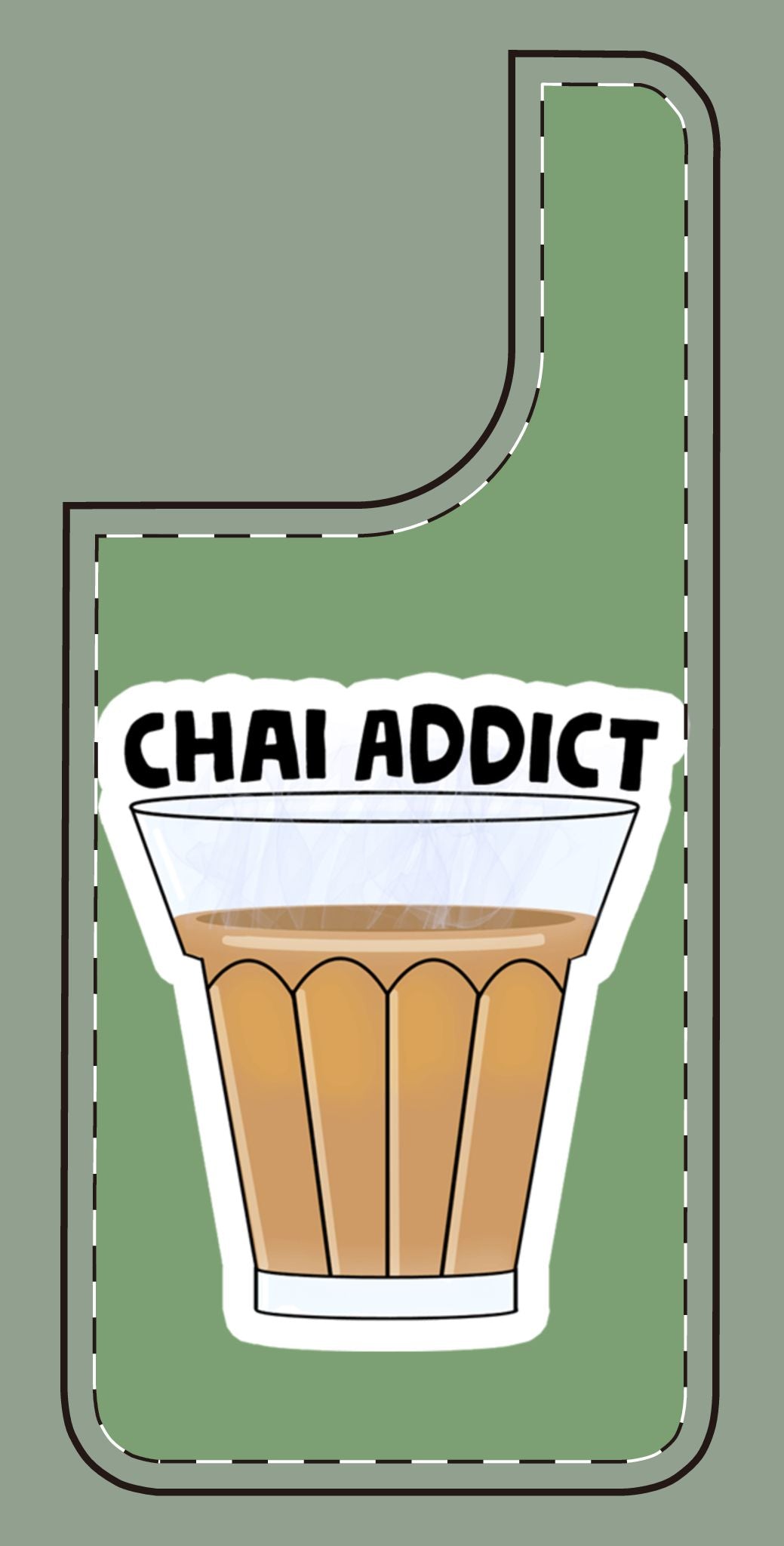 Chai Addict Phone Case — Colorful Tea Glass Design