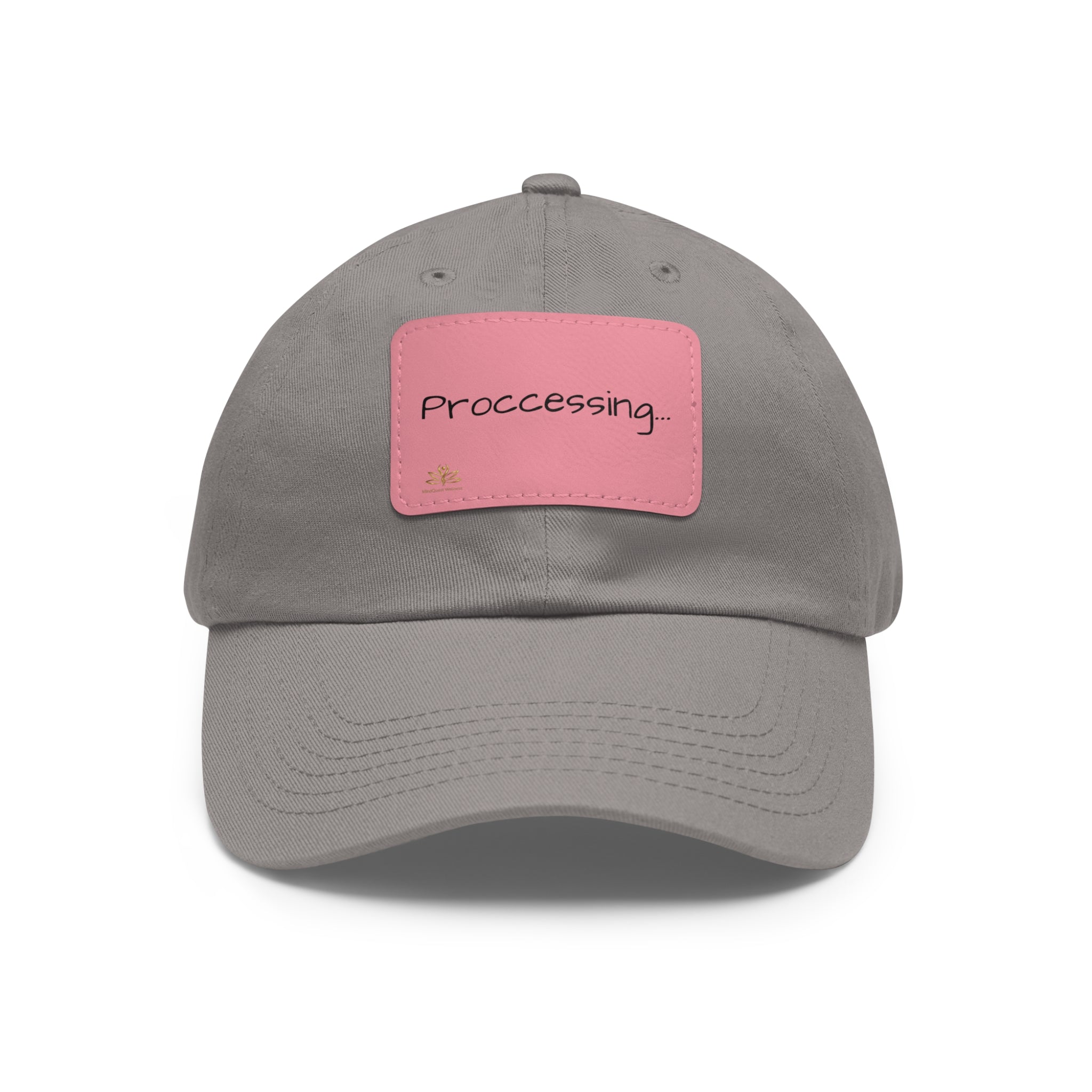 "Processing" Leather Patch Hat
