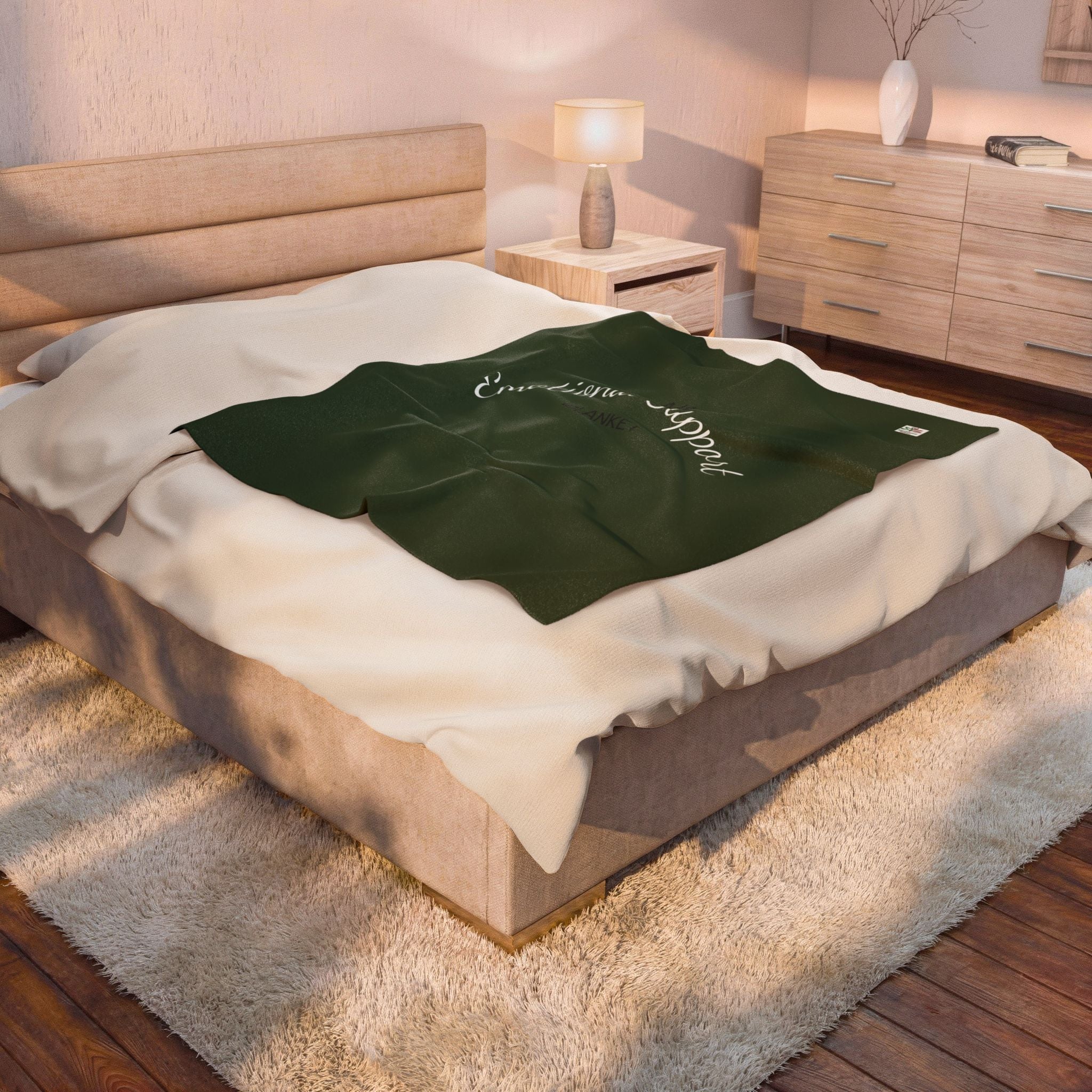 Velveteen Plush Blanket — "My Emotional Support Blanket" Soft Cozy Throw