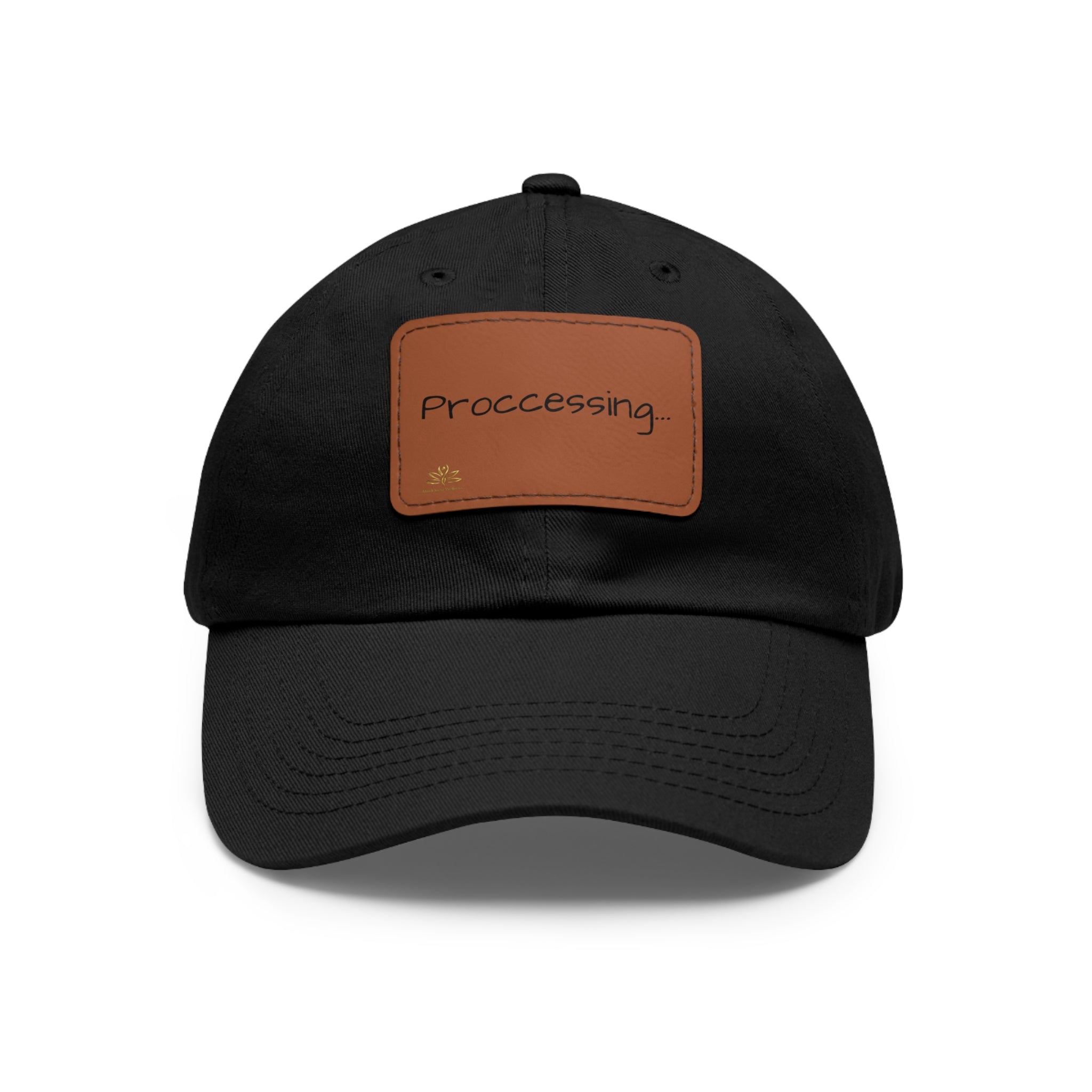 "Processing" Leather Patch Hat
