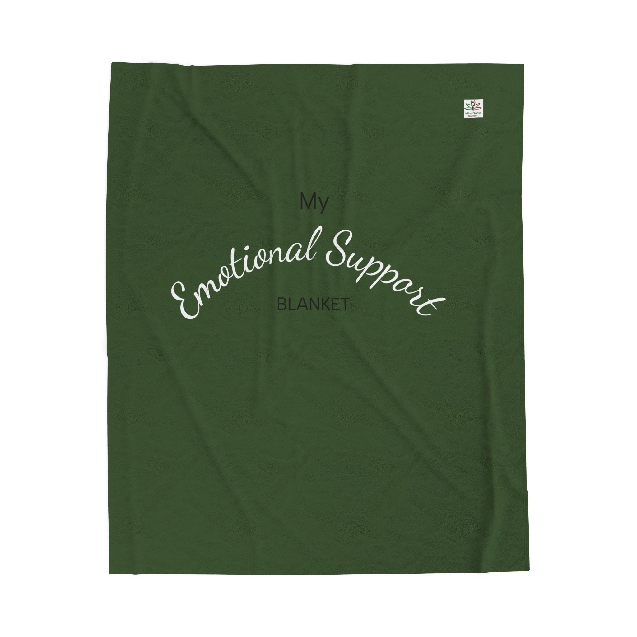 Velveteen Plush Blanket — "My Emotional Support Blanket" Soft Cozy Throw