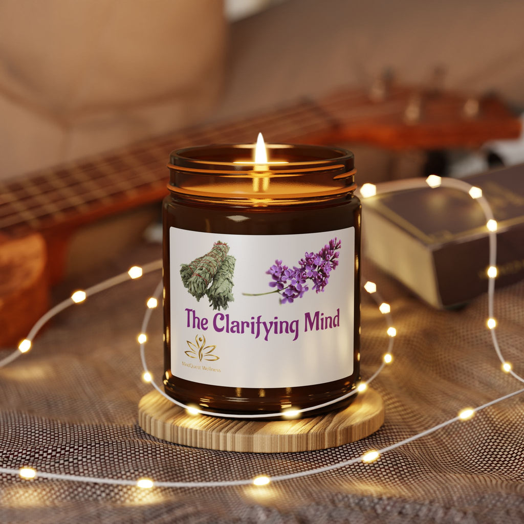 The Clarifying Mind Soy Candle — Amber Jar Aromatherapy Candle