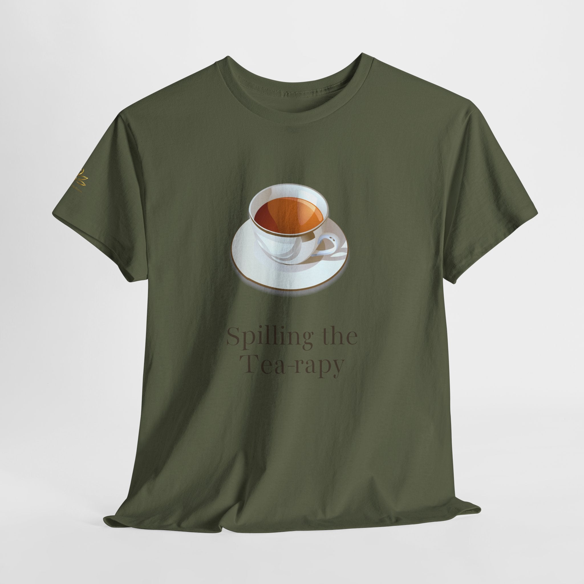 Tea Cup Tee — "Spilling the Tea-rapy" Graphic T-Shirt