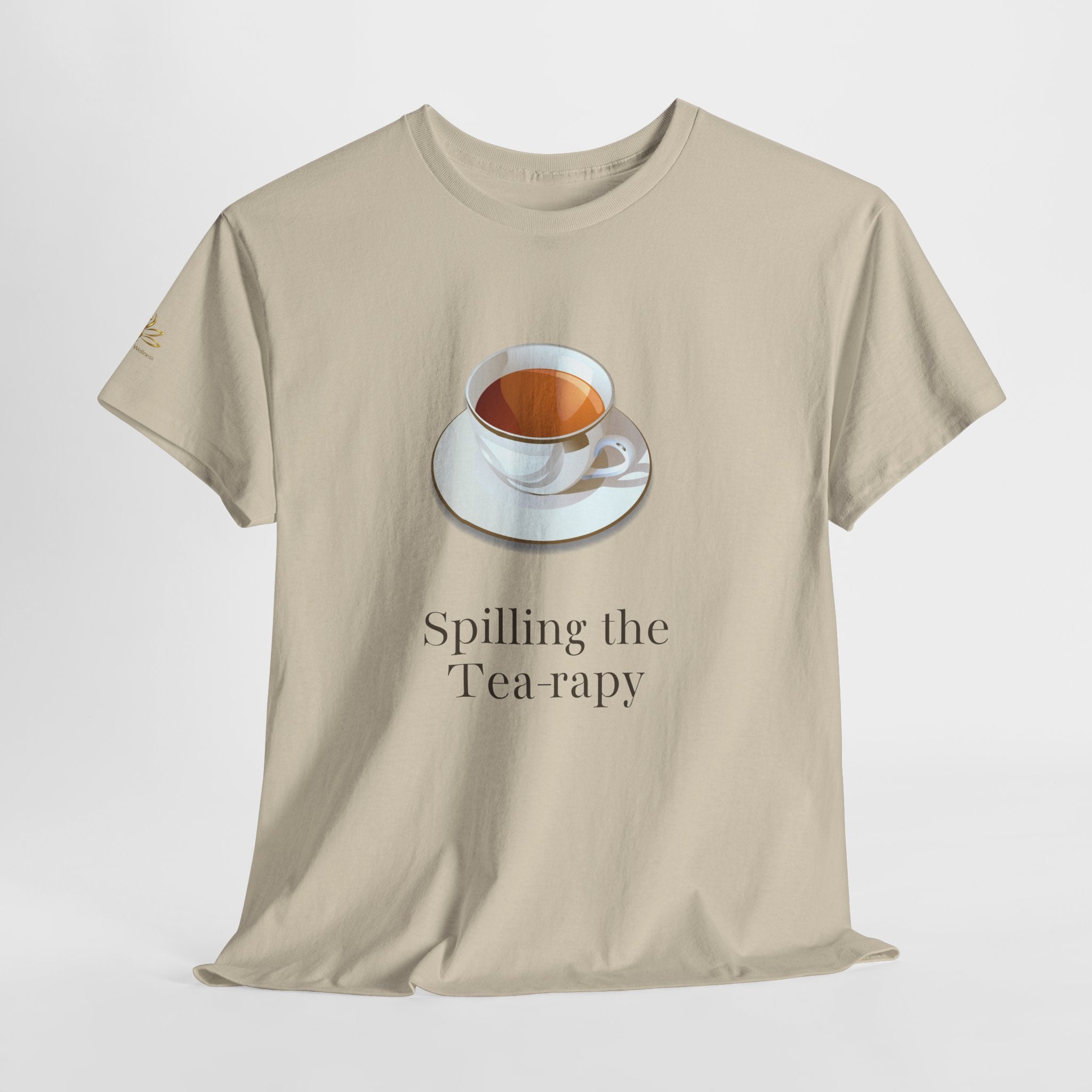 Tea Cup Tee — "Spilling the Tea-rapy" Graphic T-Shirt