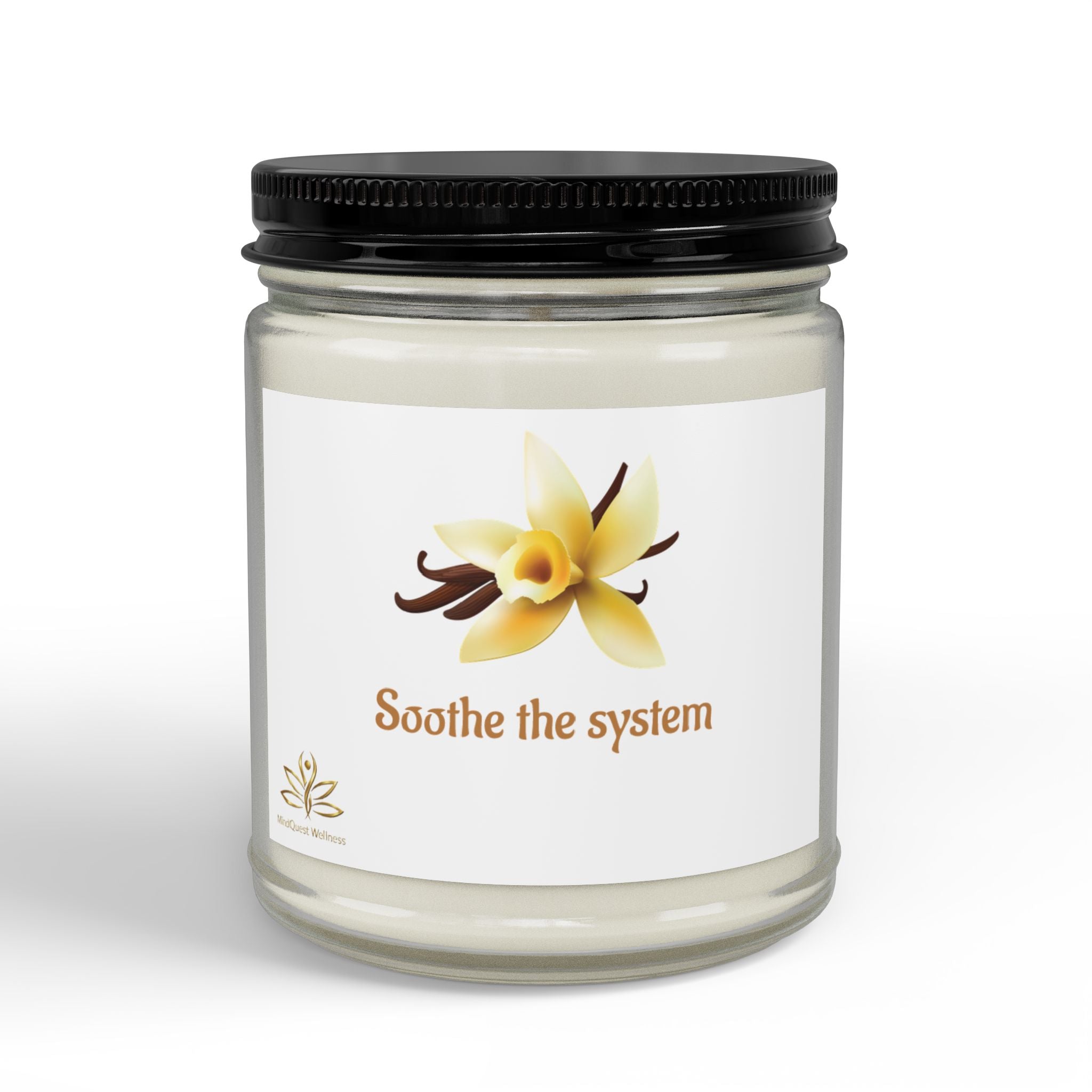 Soothe the System,  Soy Candles with Black Lid, (4 and 9oz)