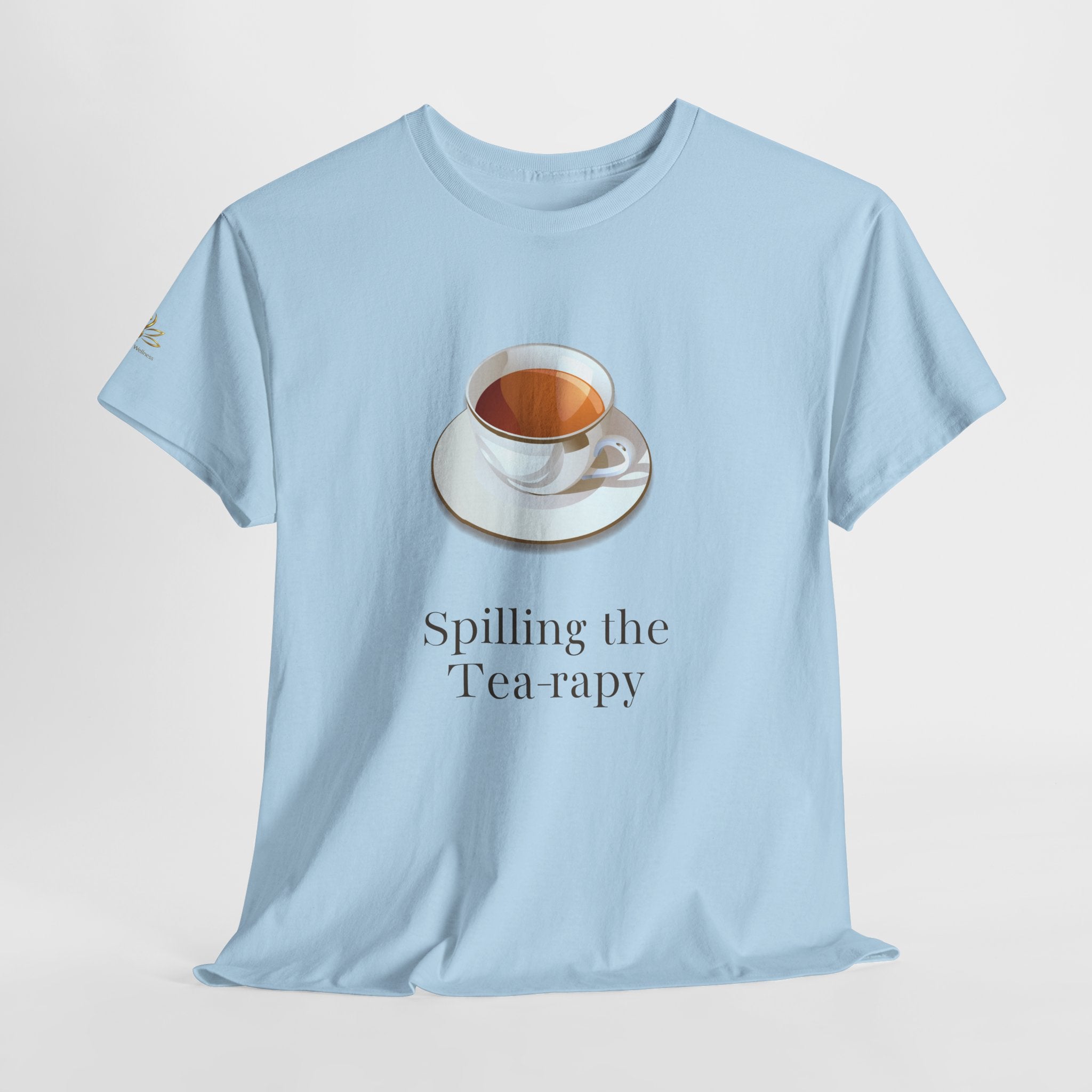 Tea Cup Tee — "Spilling the Tea-rapy" Graphic T-Shirt