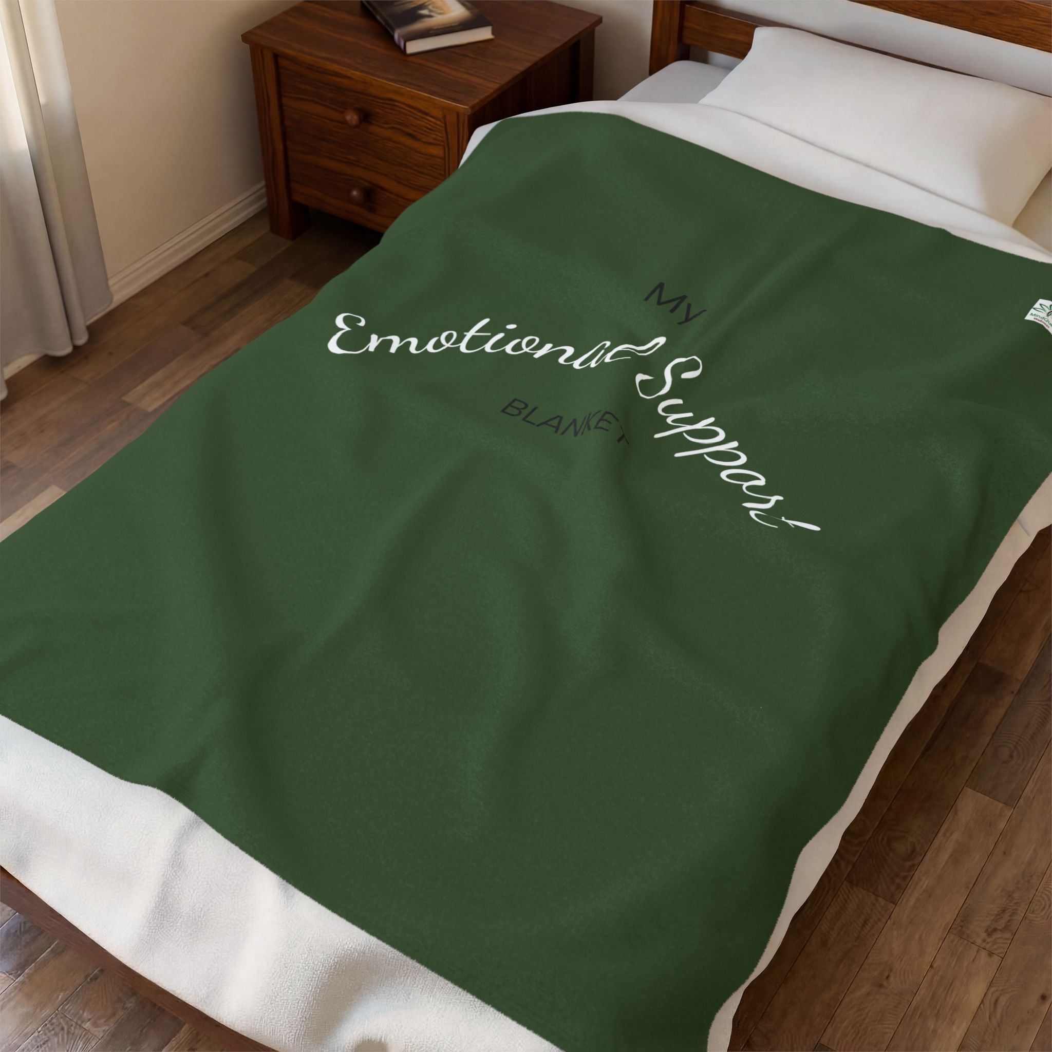 Velveteen Plush Blanket — "My Emotional Support Blanket" Soft Cozy Throw