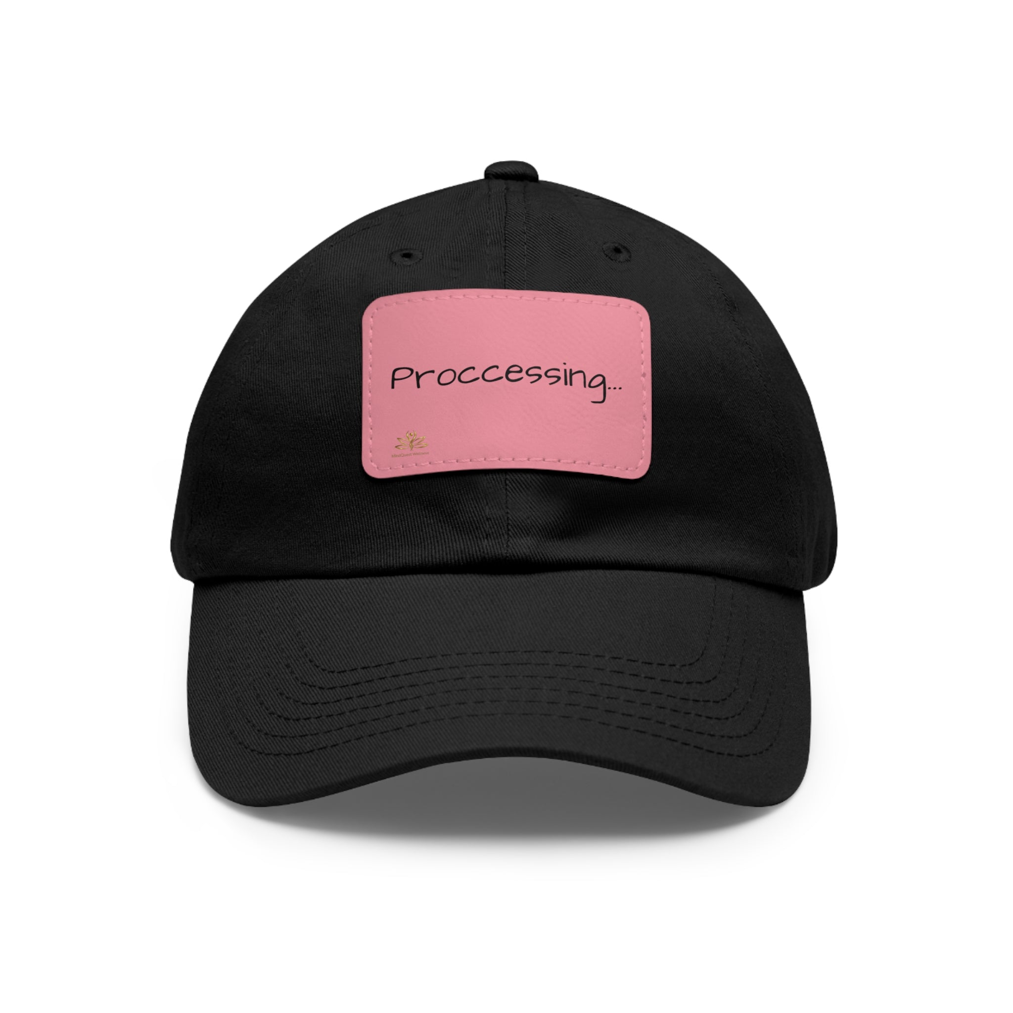 "Processing" Leather Patch Hat