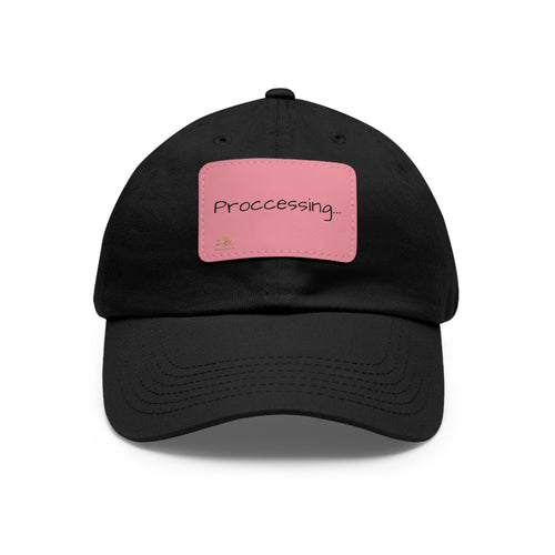 "Processing" Leather Patch Hat