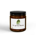 Fir-get Your Worries Scented Soy Candle — 4oz & 9oz Amber Jar with Black Lid