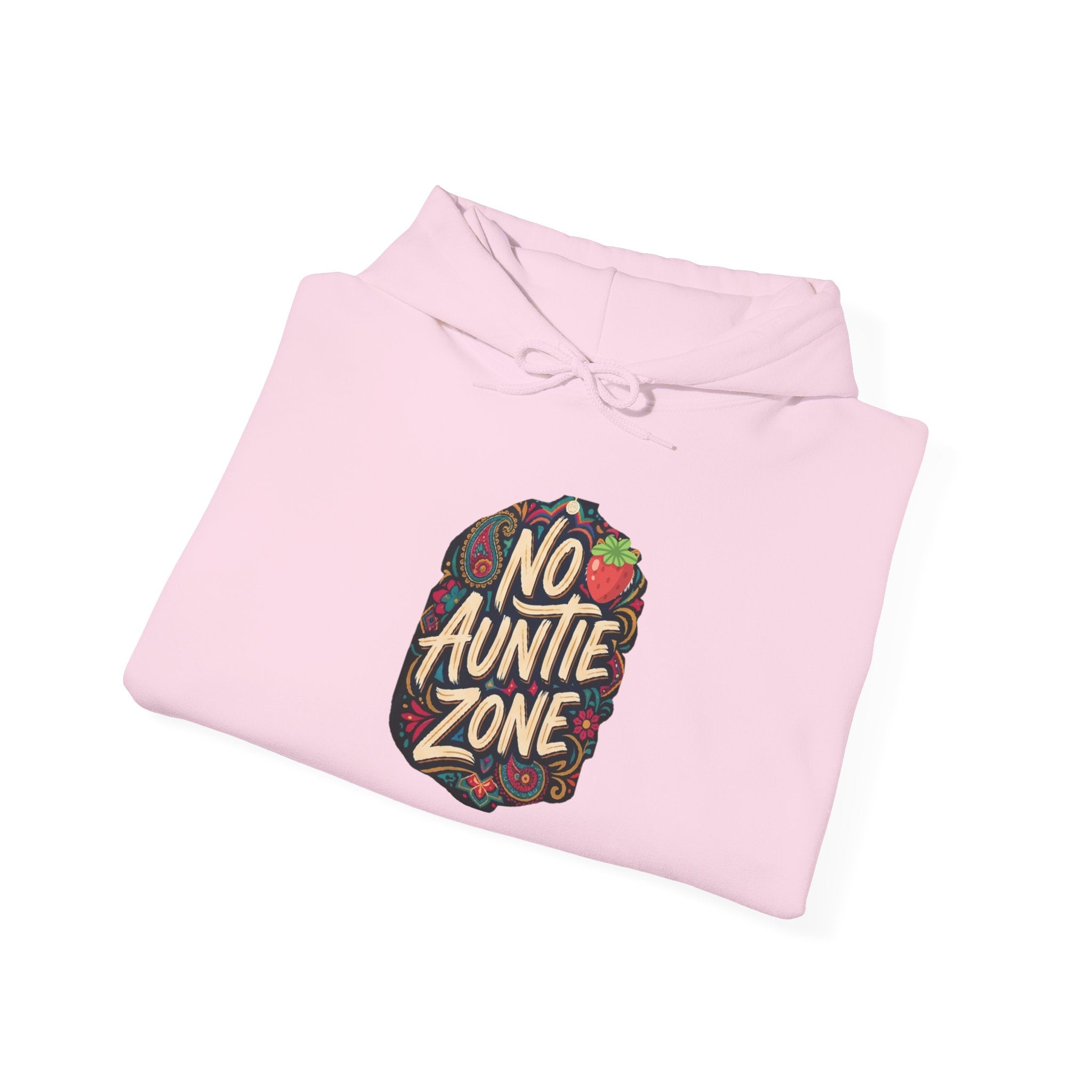 No Auntie Zone Hoodie - Funny Retro Floral Graphic Sweatshirt