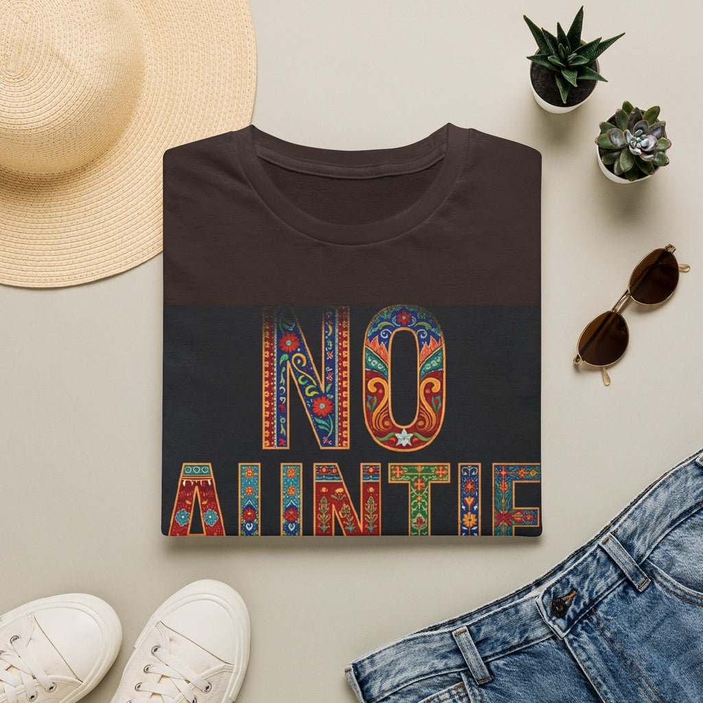 No Auntie Zone T‑Shirt — Funny Bold Retro Floral Graphic Tee