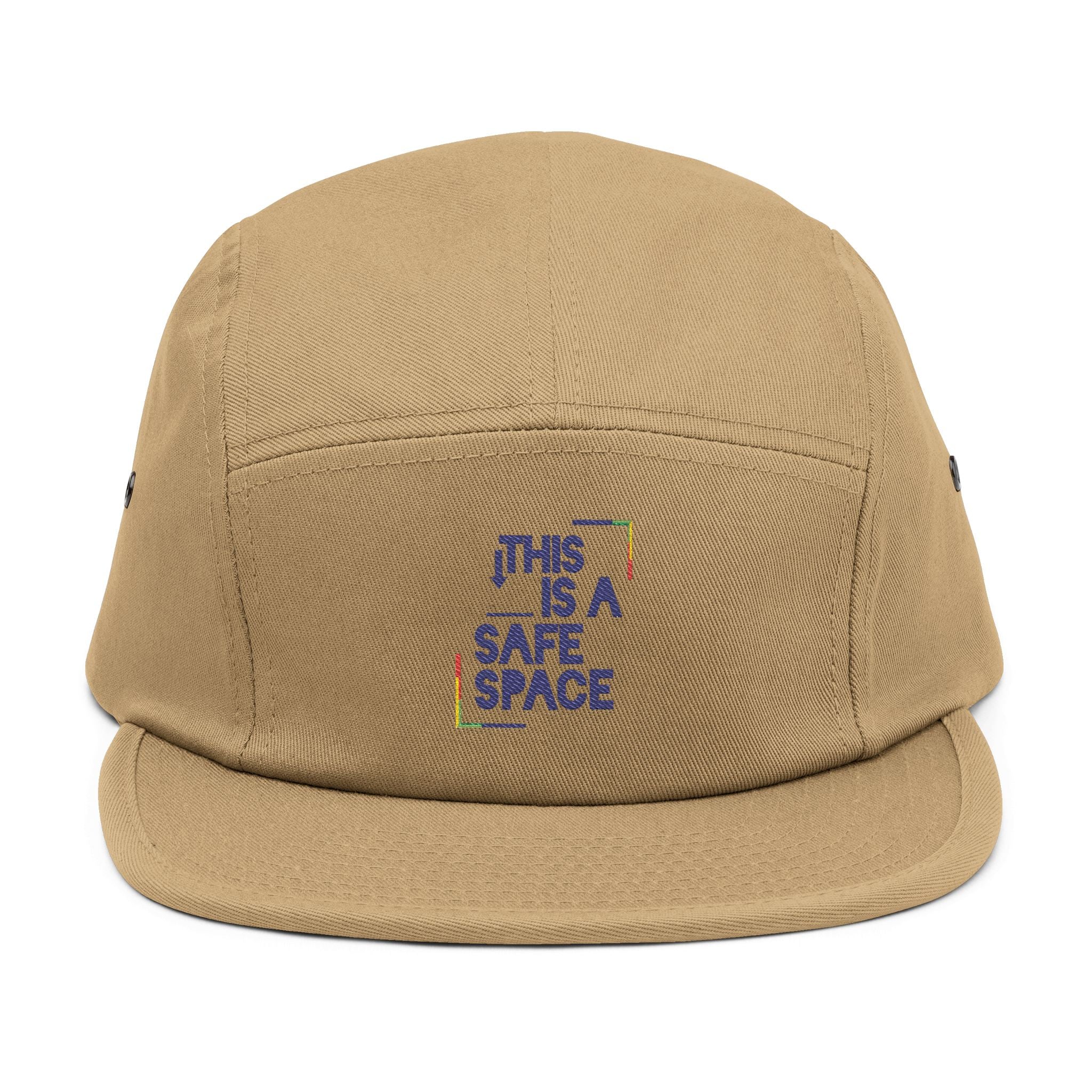 This Is A Safe Space Embroidered 5-Panel Cap — Inclusive Pride Hat