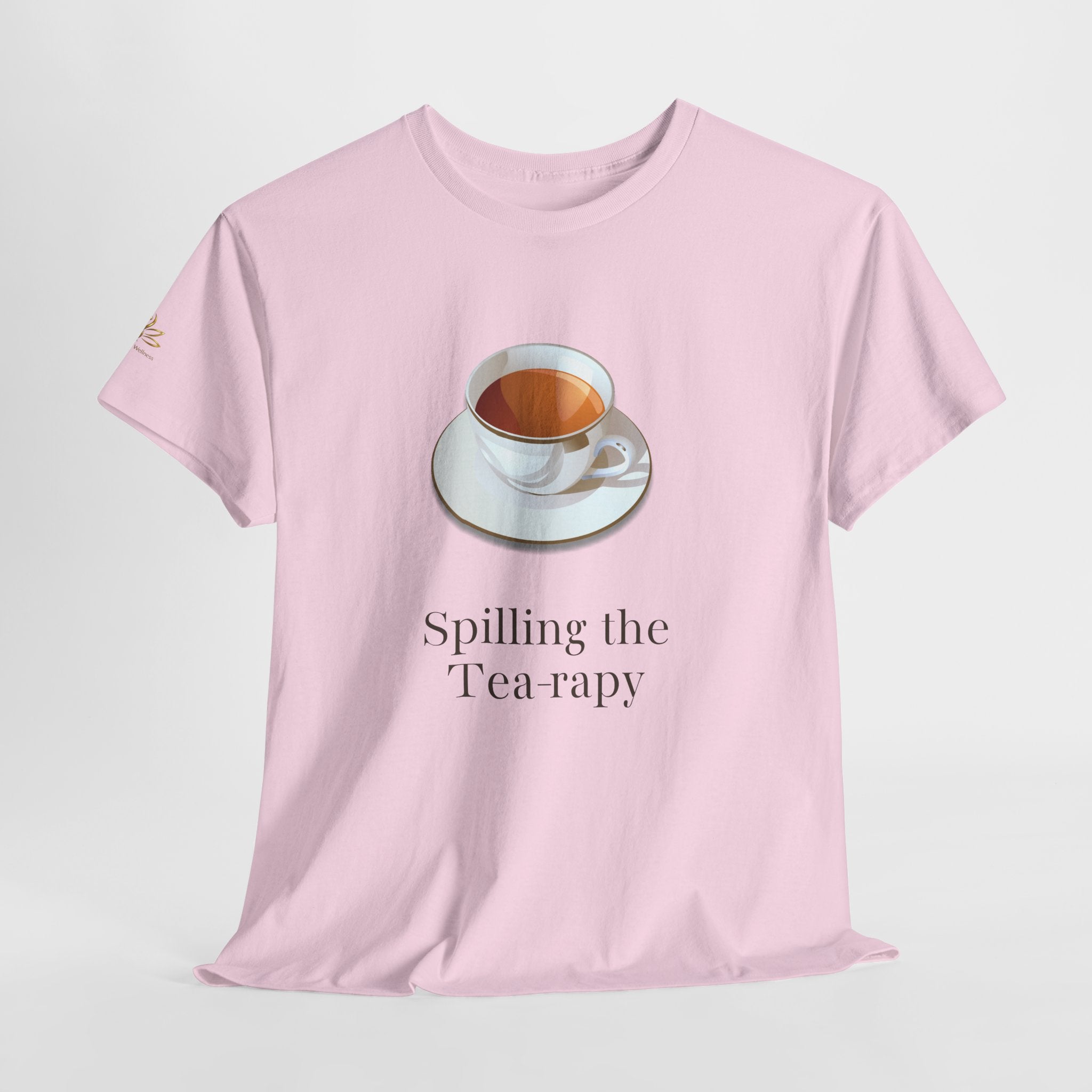 Tea Cup Tee — "Spilling the Tea-rapy" Graphic T-Shirt