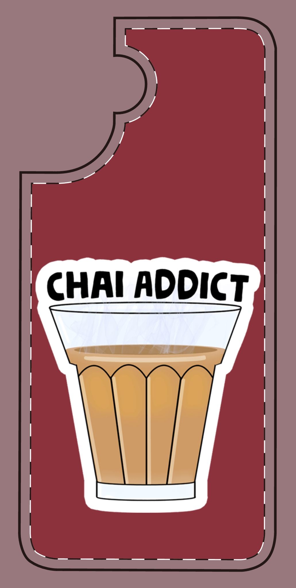 Chai Addict Phone Case — Colorful Tea Glass Design