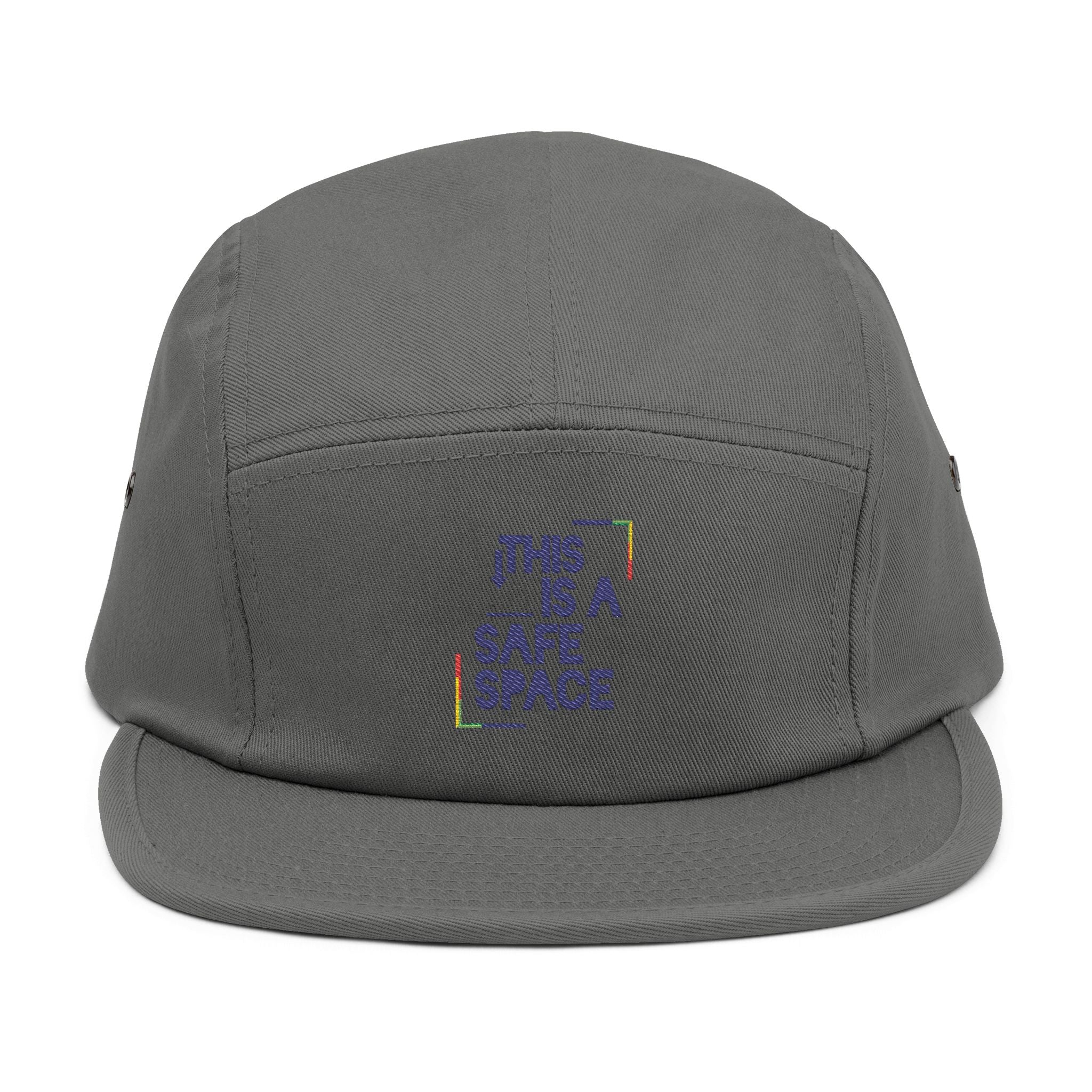 This Is A Safe Space Embroidered 5-Panel Cap — Inclusive Pride Hat
