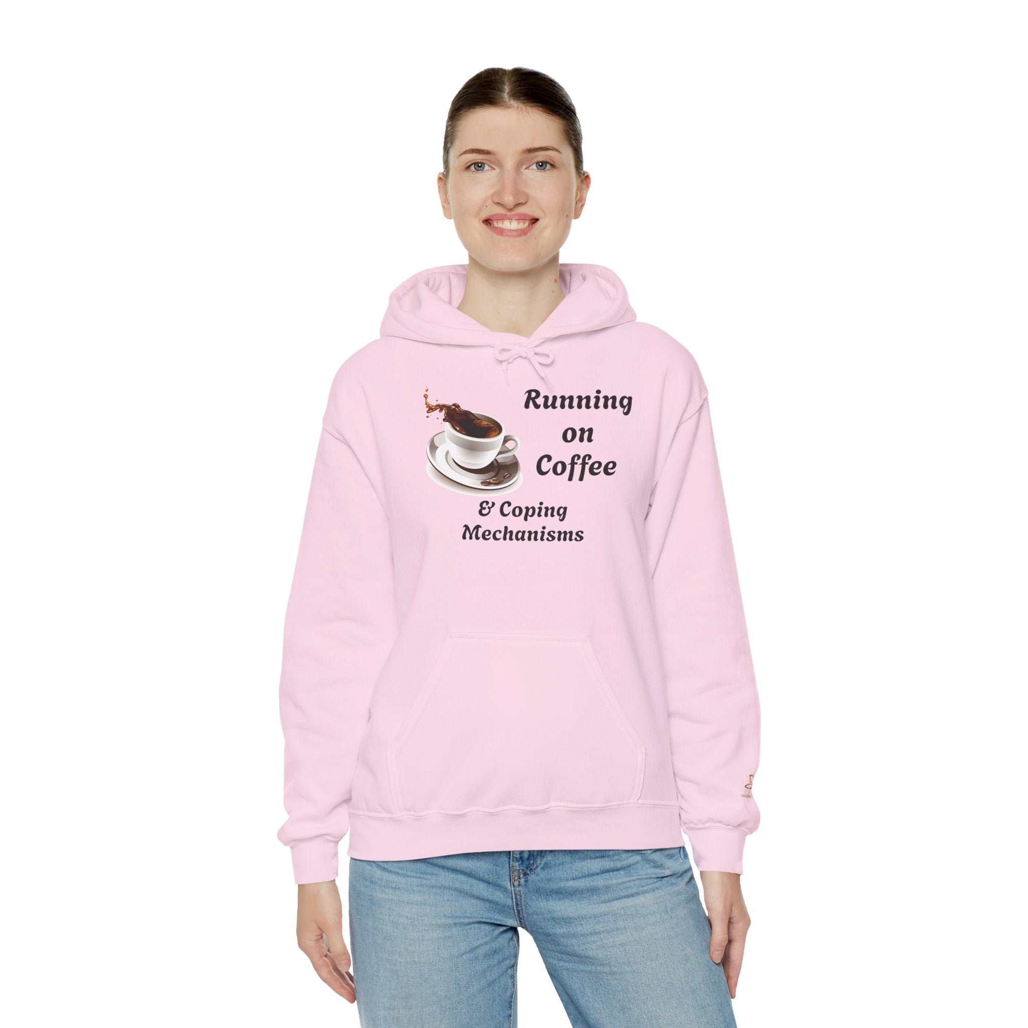 Coffee & Coping Hoodie — "Running on Coffee &/ Coping Mechanisms" Comfort Sweatshirt