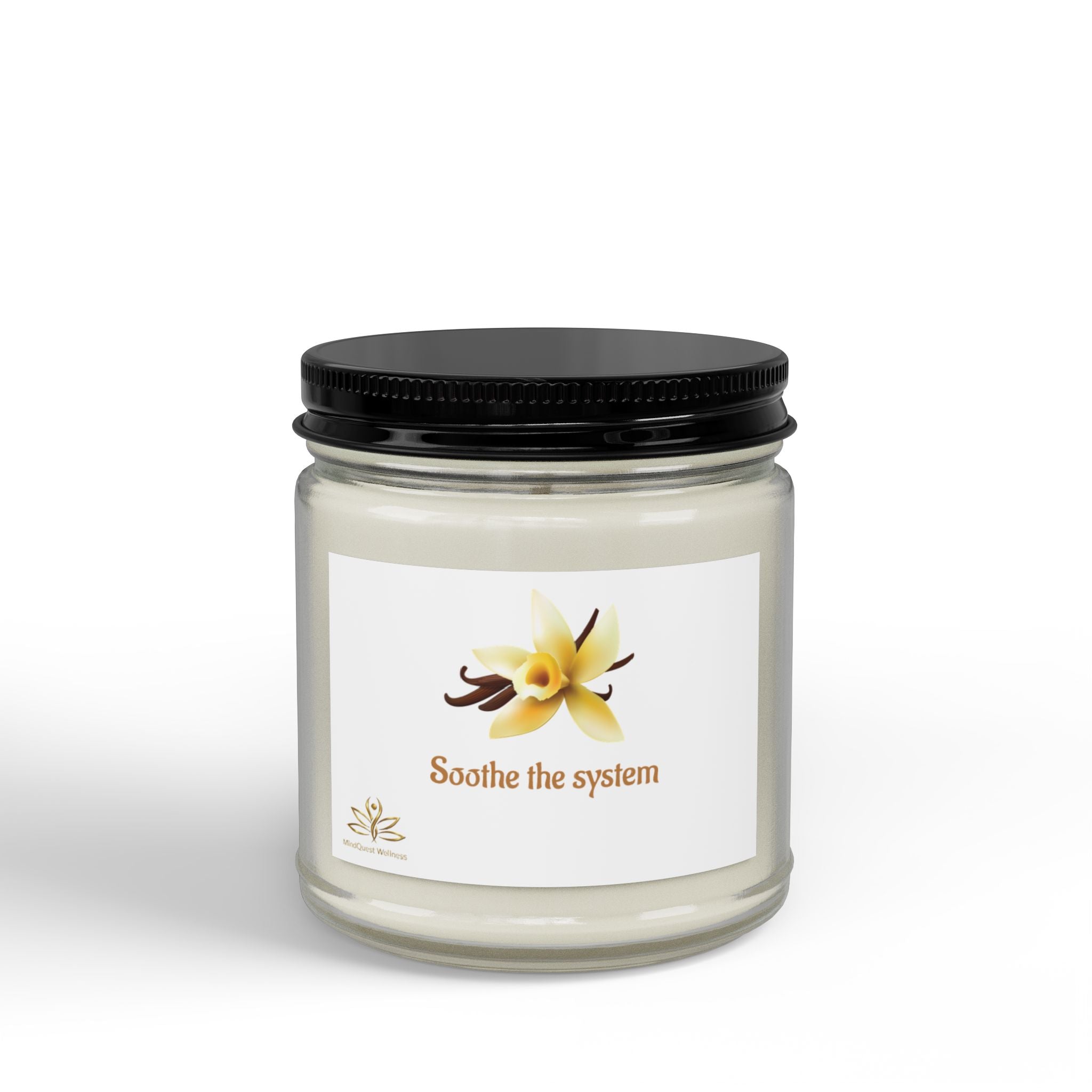 Soothe the System,  Soy Candles with Black Lid, (4 and 9oz)